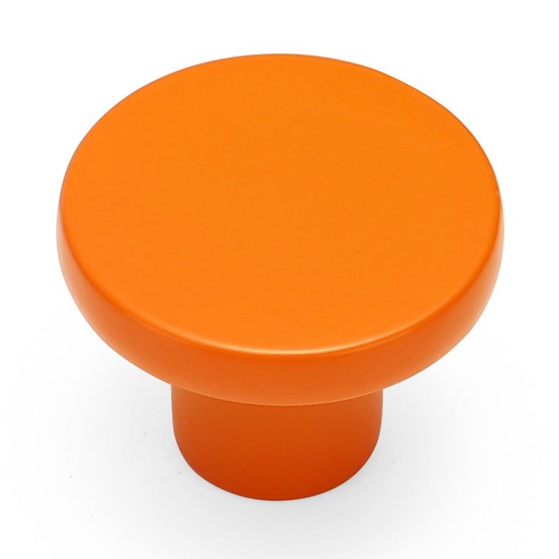 Ravinte 15 Pack Cabinet Knobs Orange Kitchen Cabinet Knobs Round Dresser Drawer Knobs Orange Drawer Pulls Closet Door Knobs 1-1/5 Inch - Image 1